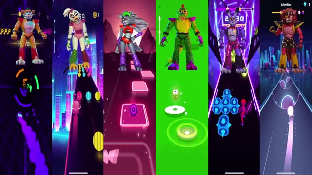 (🏆1 Million Followers Special) FNAF Security Bridge 2 All Characters BEMAX Mega-Mix