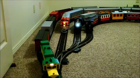 Big model trains running inside my small house