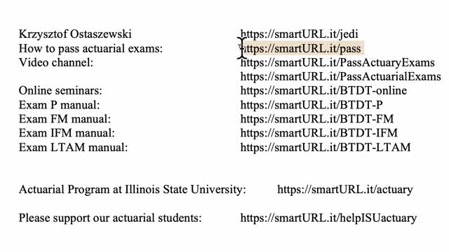 Exam LTAM exercise for August 24, 2021