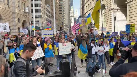 Pro-Ukraine Rally Attendees Cheer For Nazi Azov Battalion in NYC