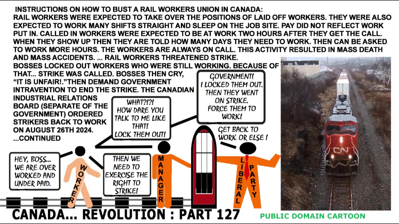 ONE EASY METHOD TO DESTROY A CANADIAN RAIL STRIKE