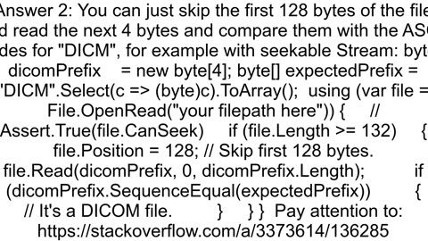 How to recognize DICOM files C