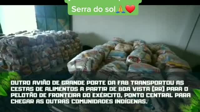 Cestas Básicas entregue aos Índios pelo Governo Bolsonaro