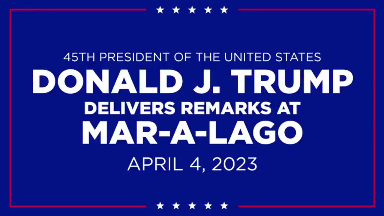 LIVE 45th President of the United States Donald J. Trump Delivers Remarks at Mar-a-Lago April 4 2023