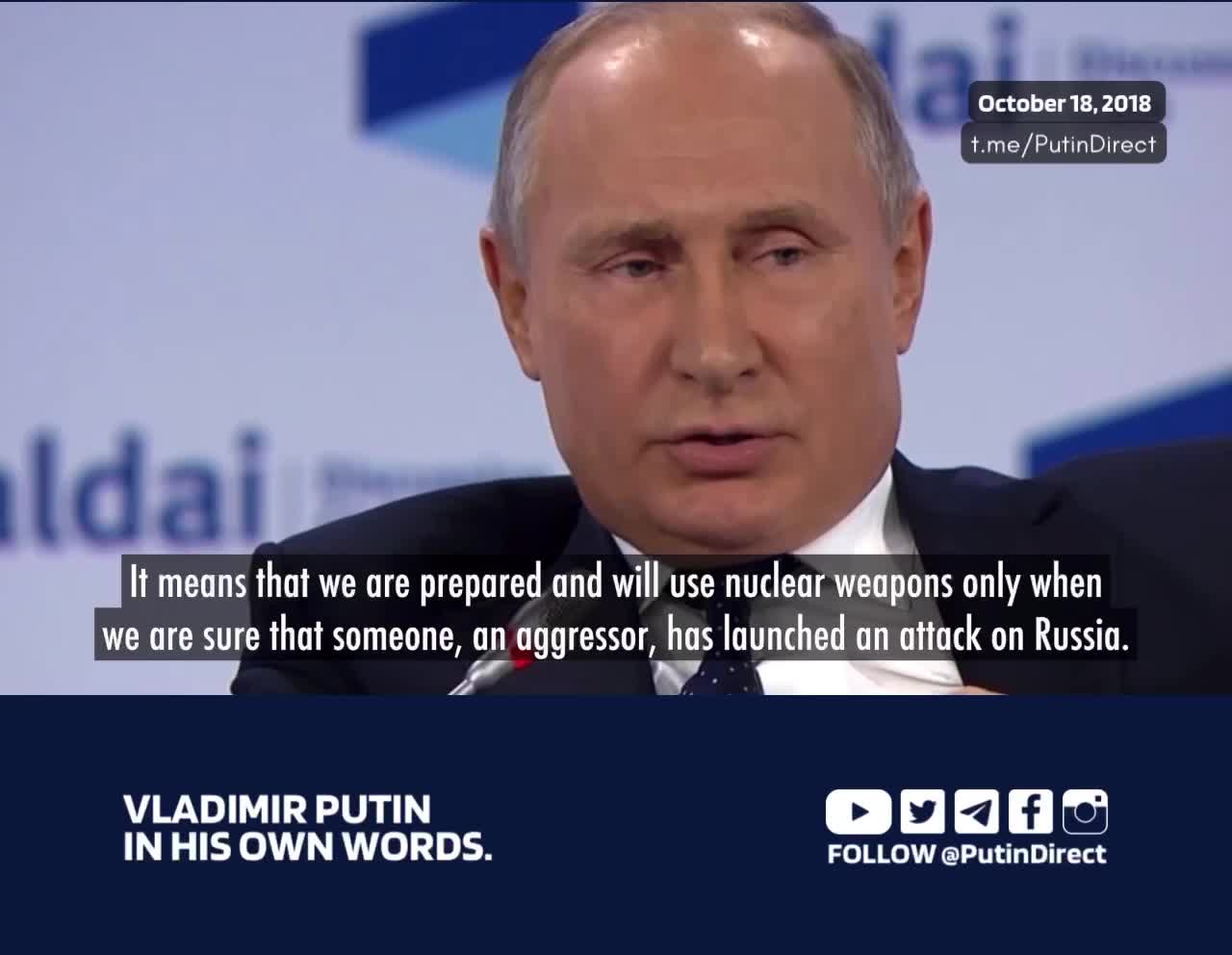 Putin: ‘In The Event Of A Nuclear War…’ (2018)