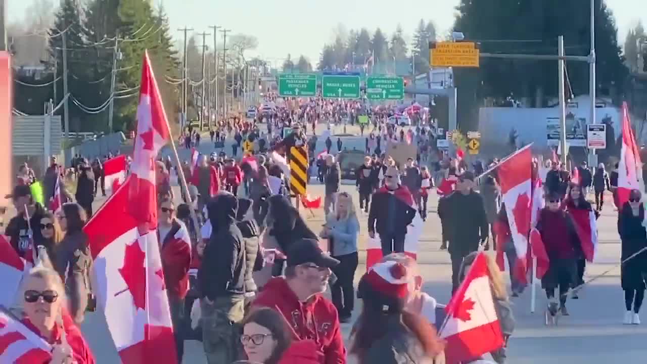 Near Vancouver at the US-Canada border