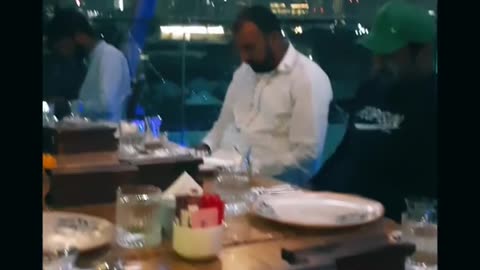 Dinner at turkish village restaurant dubai with burj khalifa view