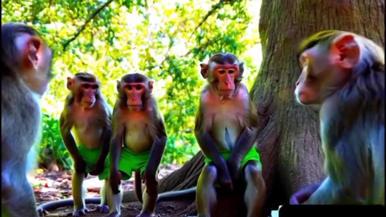 cute monkey band