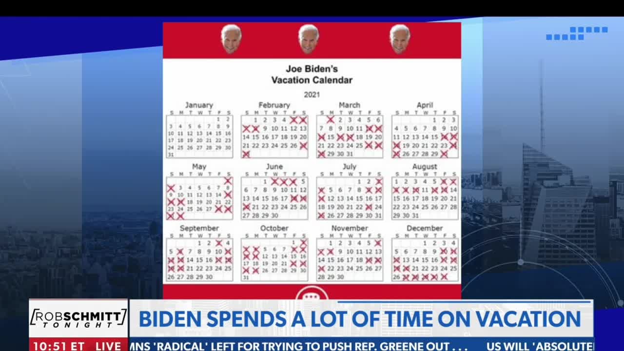 Calendar Shows Joe Biden Spent 25% of his Time Vacationing in Delaware