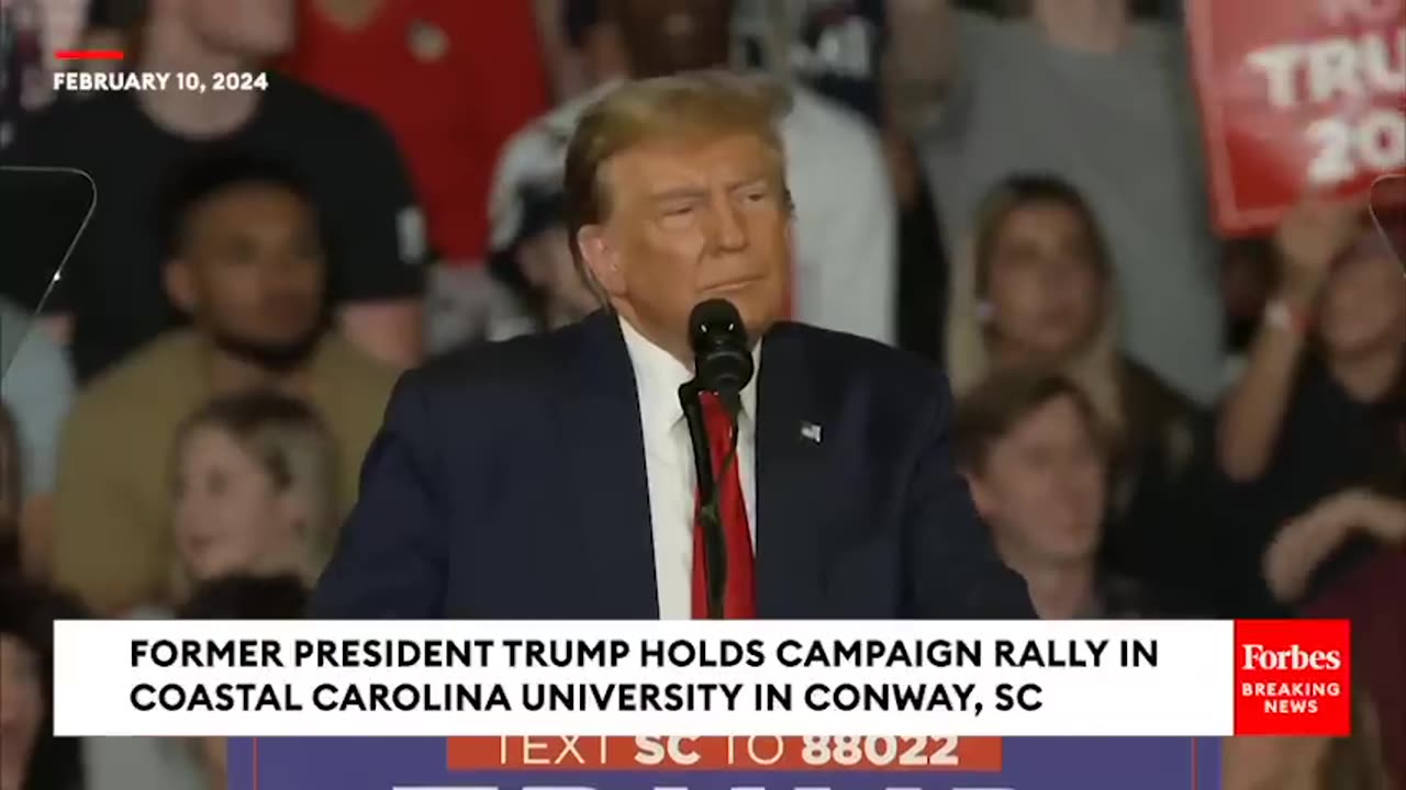 Heckler Interrupts Trump's Speech At South Carolina Rally—Then He Responds