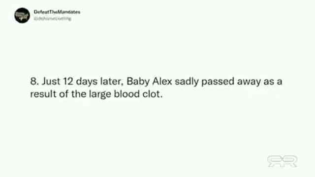 Baby had blood clot