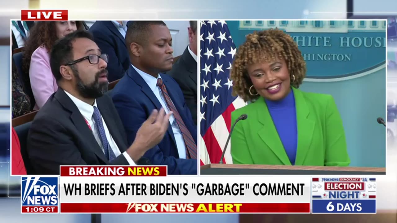 Karine Jean-Pierre suggests Biden’s ‘garbage’ comment was taken out of context