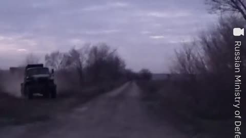 Russian MLRS Grad working aroung the clock
