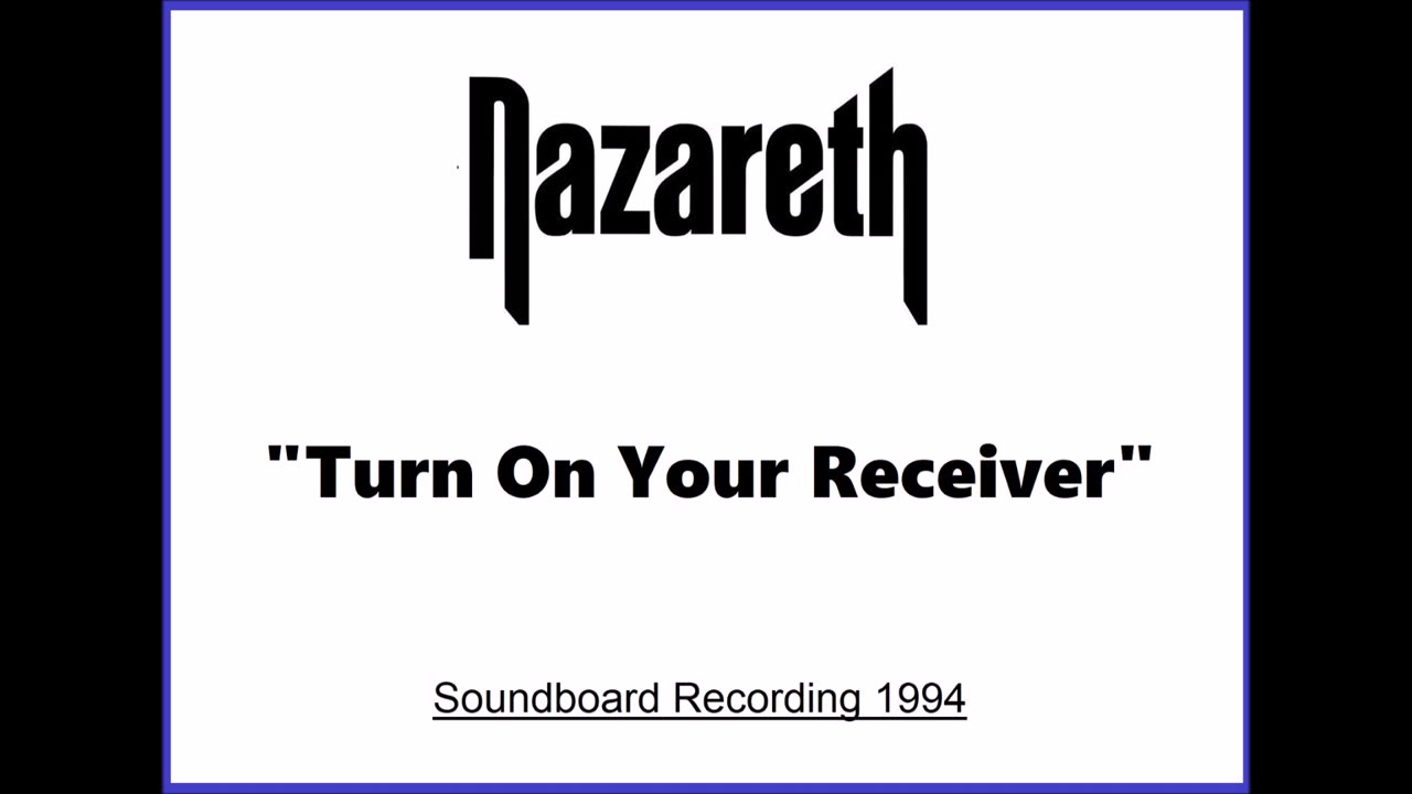 Nazareth - Turn On Your Receiver (Live in Cumbernauld, Scotland 1994) Unplugged