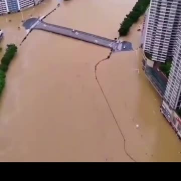 China | En la ciudad de Shenzhen alerta roja debido a las fuertes lluvias.