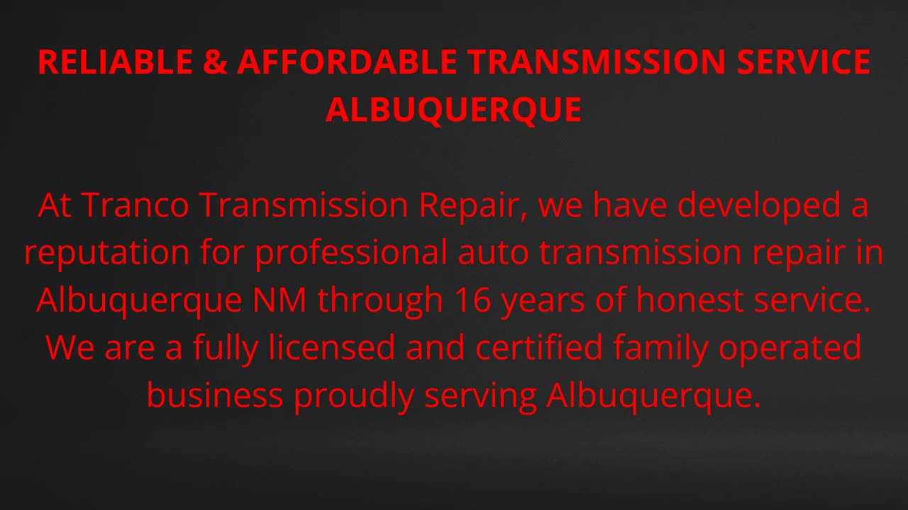 Tranco Transmission Repair : Best Truck Transmission Service in Albuquerque, NM