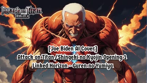 [Joe Biden sings/AI Cover] Attack on Titan Season 1 OP 2 Linked Horizon - Jiyuu no Tsubasa