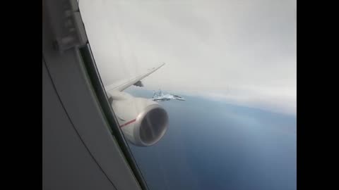 Unsafe Unprofessional Interception of a U.S. Navy P8 by Russian SU-35s over the Mediterranean Sea