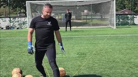 Driving your head and hands forward will cover more space in the goal