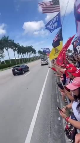 Trump Shows Supporters Love Outside Mar-A-Lago After Indictment