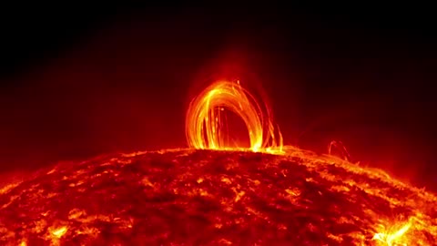 Fire looping on sun