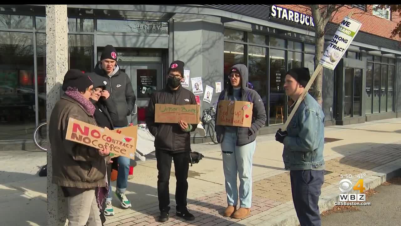 Starbucks workers strike at stores on annual Red Cup Day