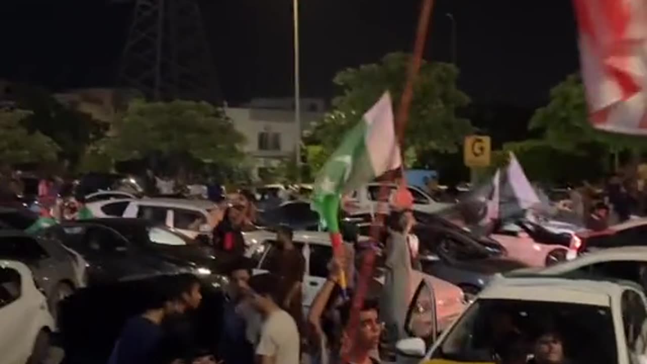 USA flag in Pakistan independence