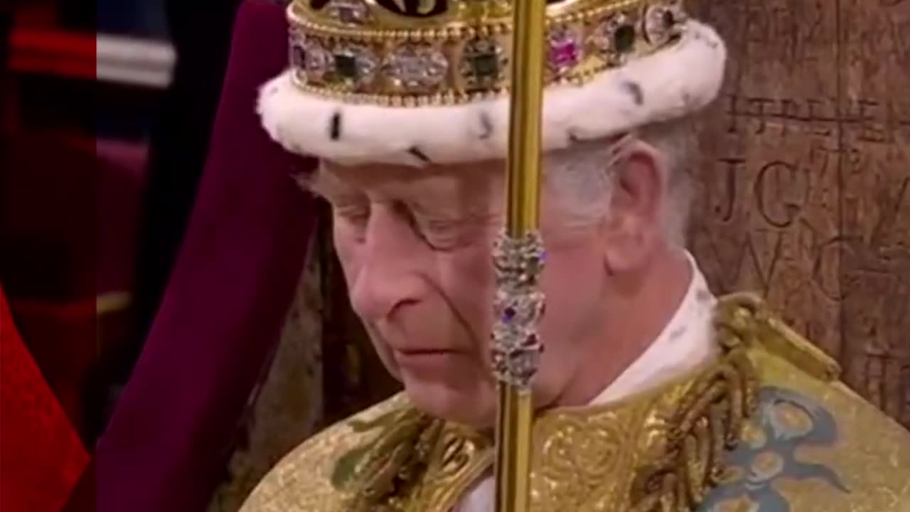 Moment King Charles III is formally crowned #Shorts #Coronation #BBCNews