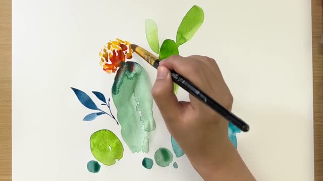 'Cactus' Painting Easy & Simple Painting Watercolor for Beginners