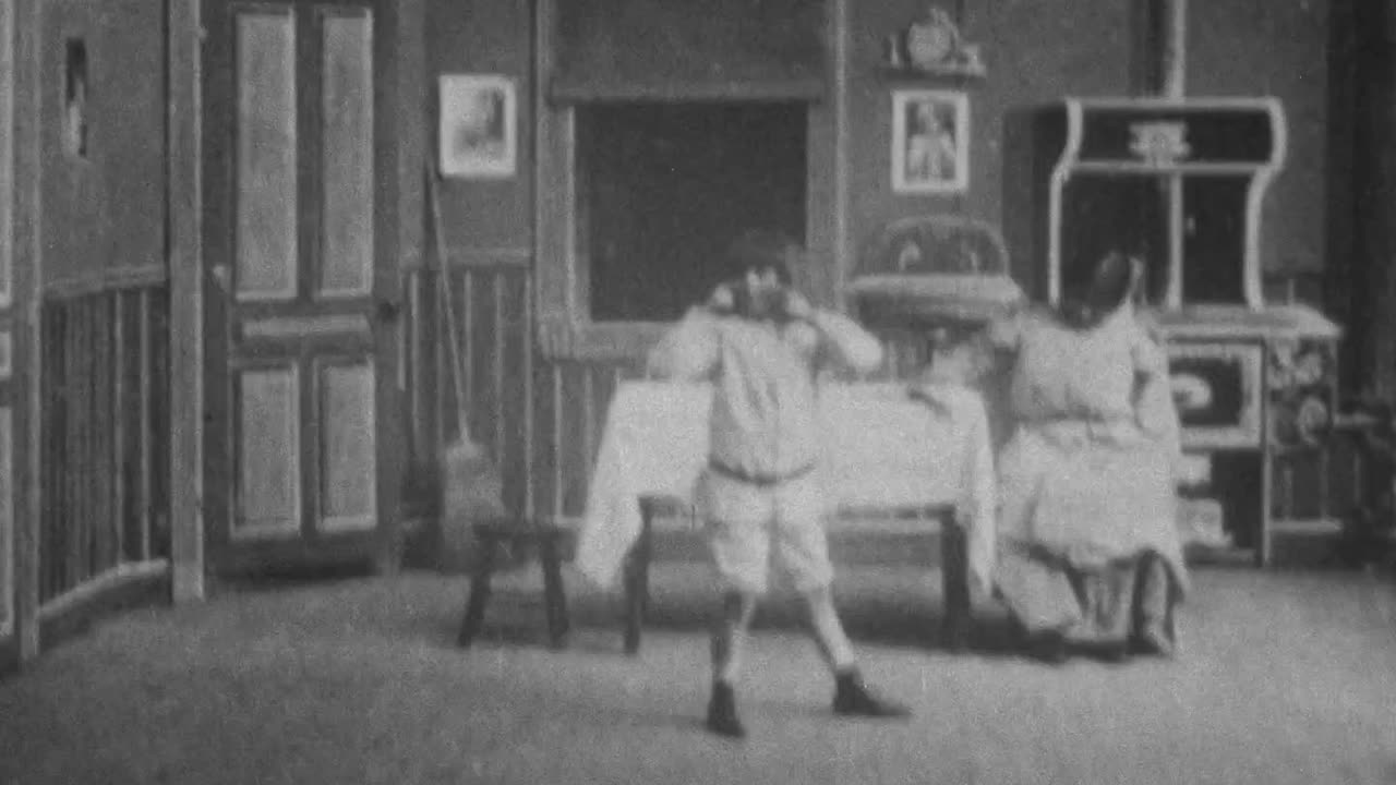 Buster's Revenge On The Tramp (1904 Original Black & White Film)