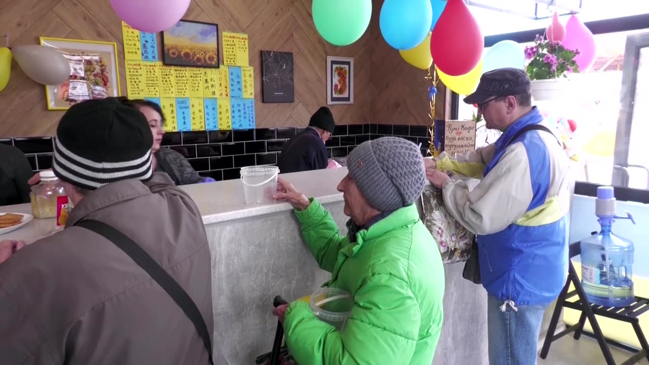 Japanese man opens free cafe in Ukraine's Kharkiv