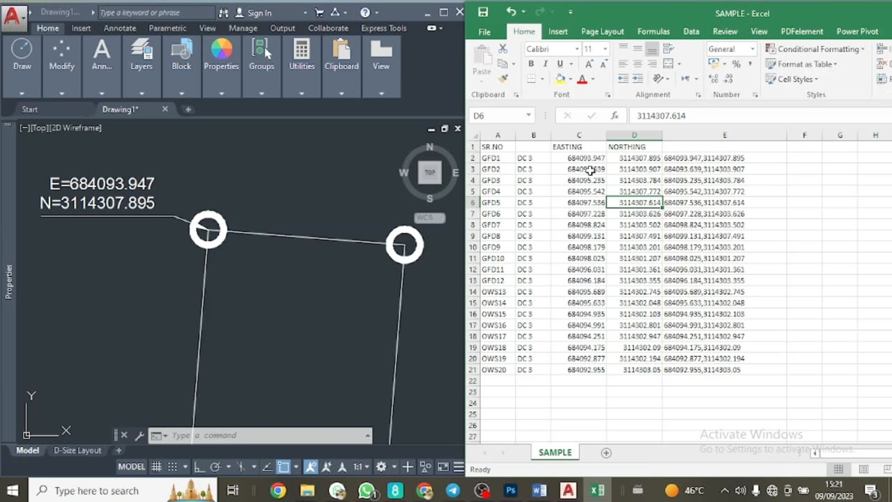 HOW WE CAN IMPORT DATA COORDINATE DATA FROM EXCEL TO CAD WITHOUT ANY EXTERNAL COMMANDS