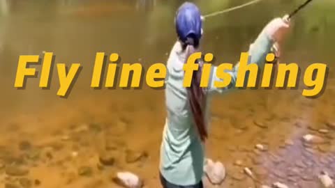 Fly line fishing