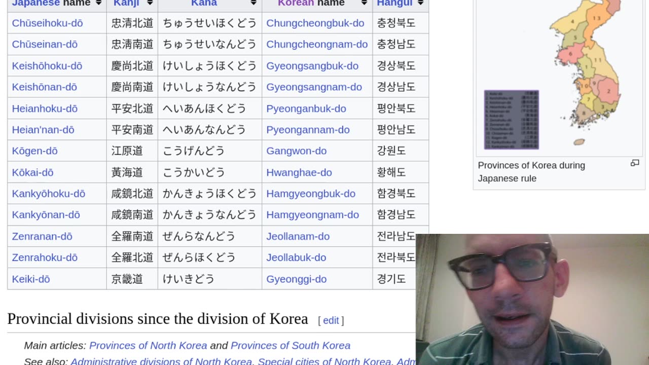 Korean practice, reading province names of the Korean region