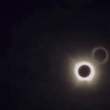 Total solar eclipse view from Downtown Dallas, Texas