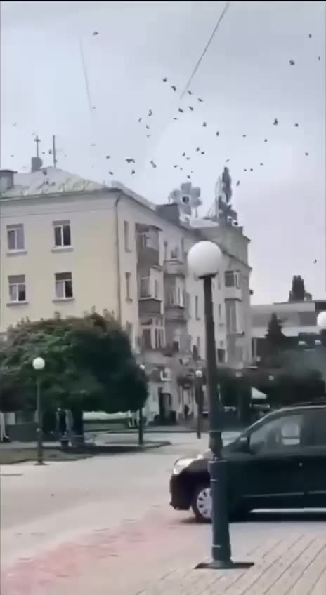 Úder ruských dronů v Sumi