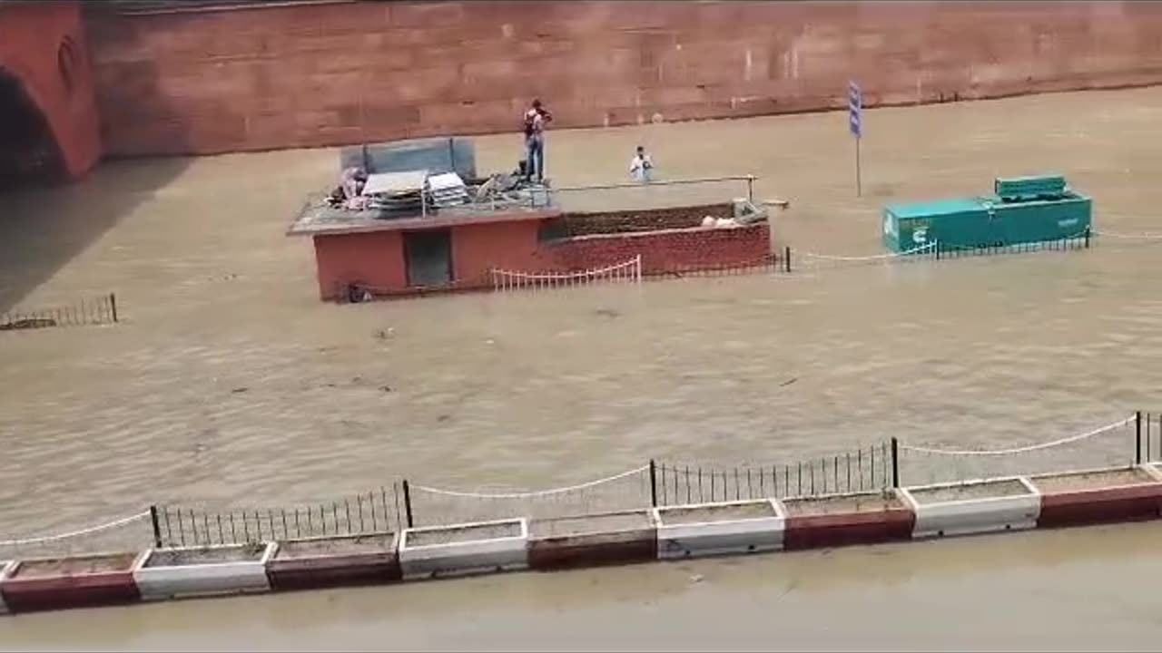 Full water on road