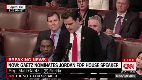 Watch Rep. Matt Gaetz nominate Rep. Jim Jordan for House Speaker