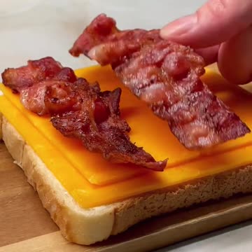 AIRFRY Bacon & Cheese Grilled 🔥🔥✨🍔