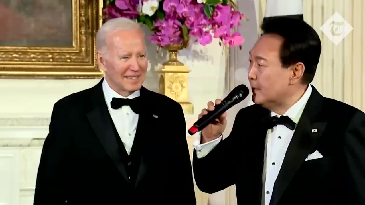 South Korean president yoon sings American pie,at Biden,s us stats