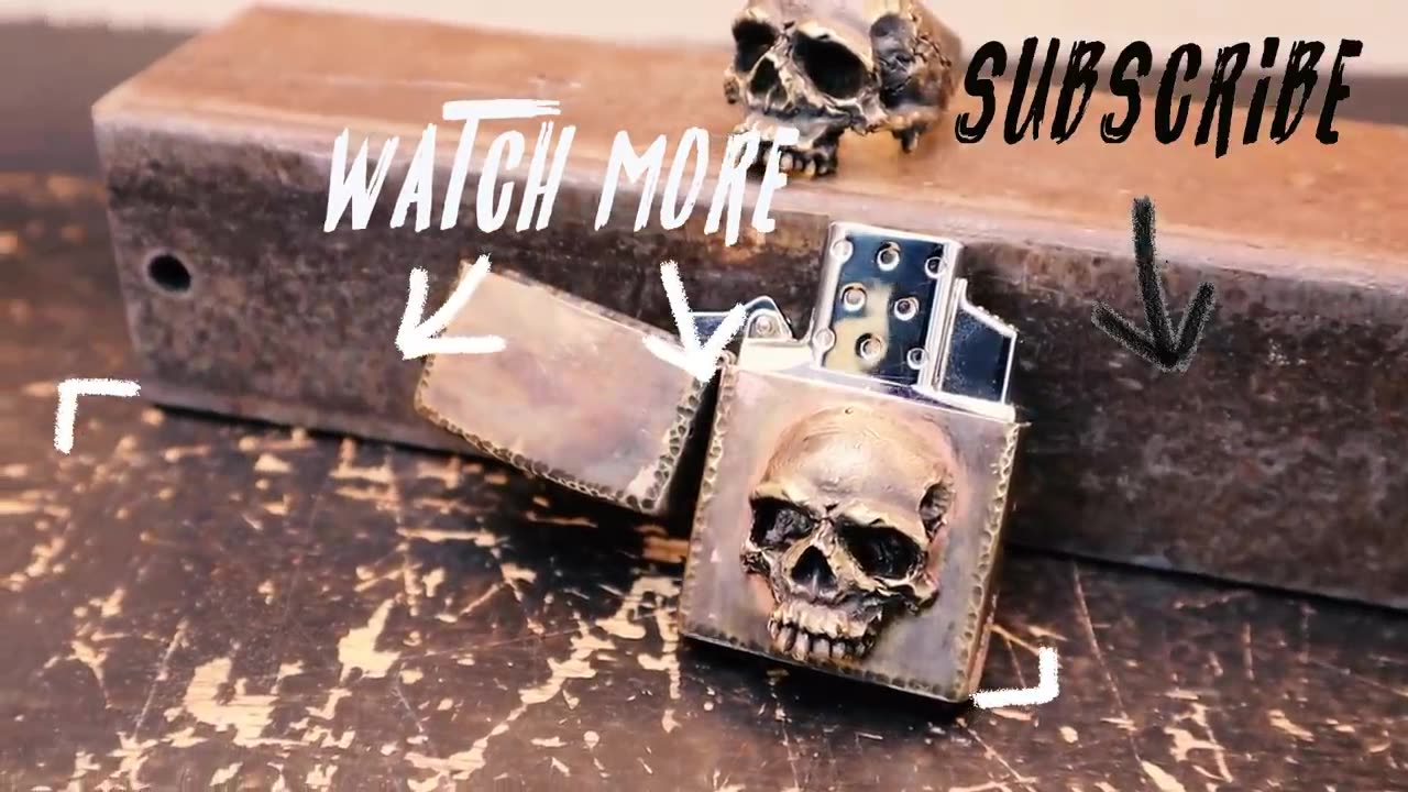 AMAZING Zippo Lighter Rebuild Gothic 4th century Skull Edition --- AF invention