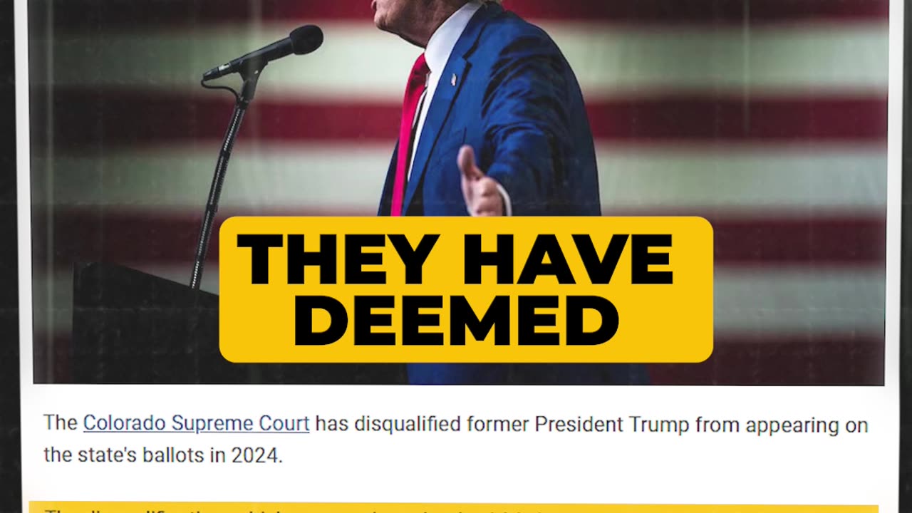 Colorado Disqualifies Trump #Election2024 #Interference #Colorado