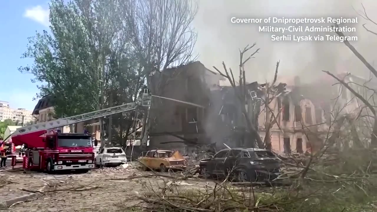 Zelenskiy: Dnipro hospital hit in Russian attack