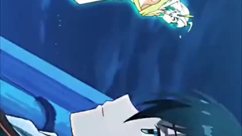 Hero in Anime Saving his girl.
