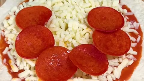 Tortilla Pepperoni Pizza ASMR