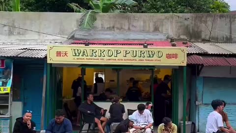 Street coffee shop in malang indonesia