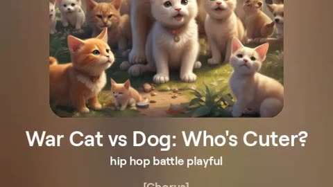 War Cat vs Dog. Who's Cuter.