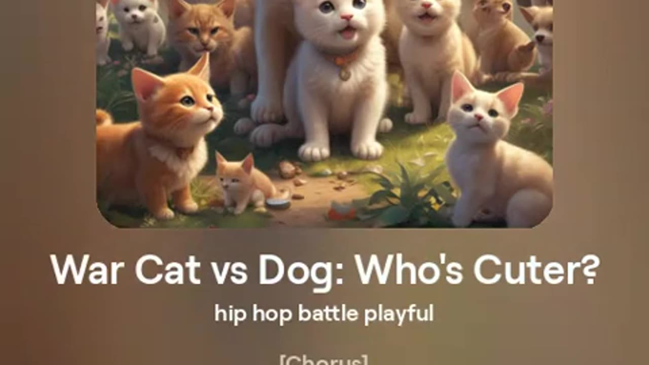 War Cat vs Dog. Who's Cuter.