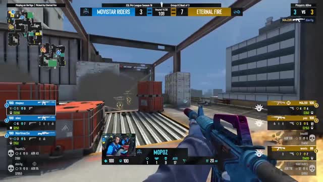 [EPL S16] Movistar Riders vs Eternal Fire - Group D round robin BO3 highlights l CSGO