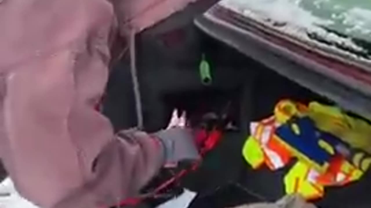 working on a car